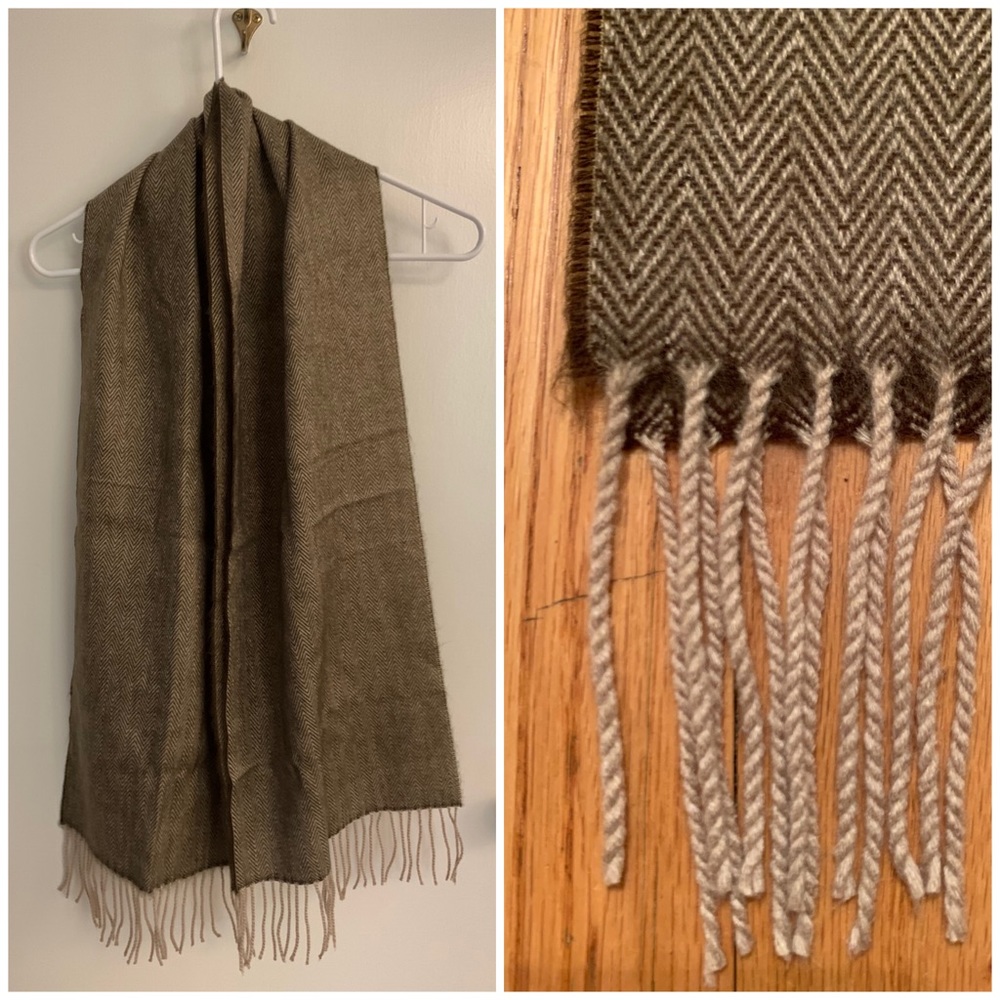 Brown Herringbone Scarf